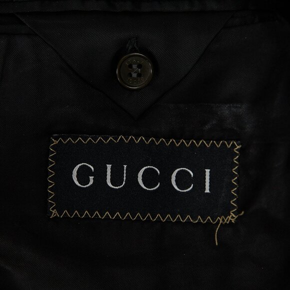 Vintage GUCCI Double Breasted Black Wool Blazer Women Made in Italy - Picture 6 of 8